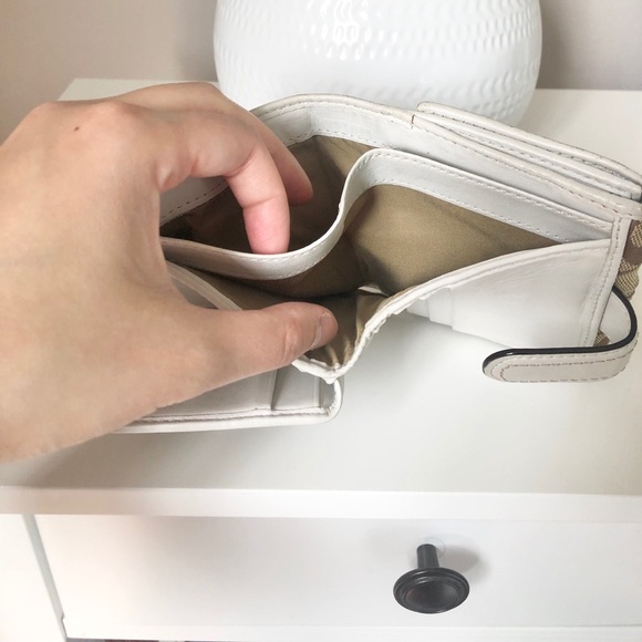 SOLD- Coach multiple fold wallet white - Picture 4 of 5